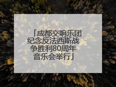 成都交响乐团纪念反法西斯战争胜利80周年音乐会举行