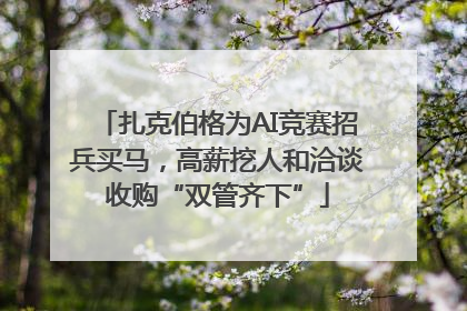 扎克伯格为AI竞赛招兵买马，高薪挖人和洽谈收购“双管齐下”