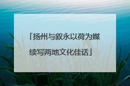 扬州与叙永以荷为媒续写两地文化佳话