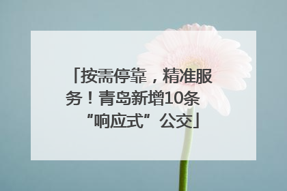 按需停靠，精准服务！青岛新增10条“响应式”公交