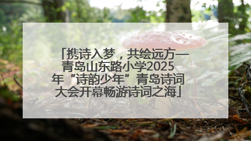 携诗入梦，共绘远方—青岛山东路小学2025年“诗韵少年”青岛诗词大会开幕畅游诗词之海