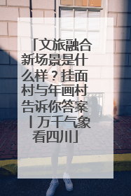 文旅融合新场景是什么样？挂面村与年画村告诉你答案丨万千气象看四川