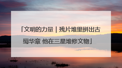 文明的力量｜残片堆里拼出古蜀华章 他在三星堆修文物