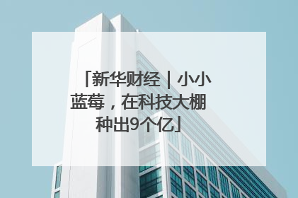 新华财经｜小小蓝莓，在科技大棚种出9个亿
