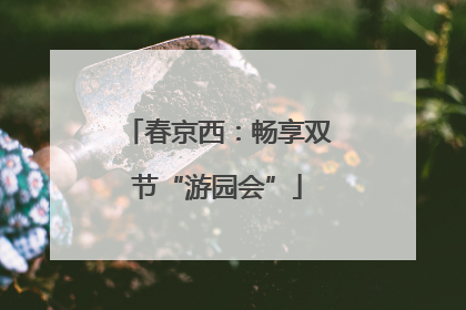 春京西：畅享双节“游园会”