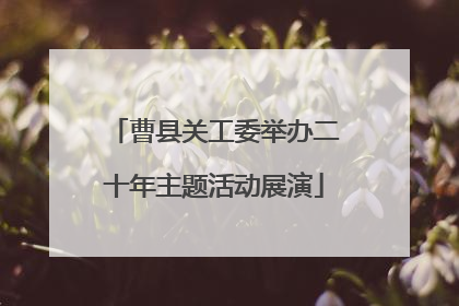 曹县关工委举办二十年主题活动展演