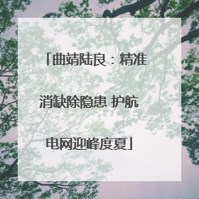 曲靖陆良：精准消缺除隐患 护航电网迎峰度夏
