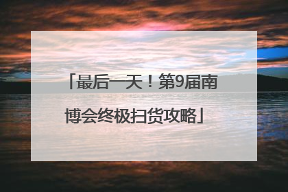 最后一天！第9届南博会终极扫货攻略