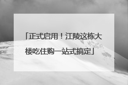 正式启用！江陵这栋大楼吃住购一站式搞定