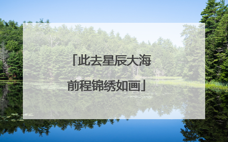 此去星辰大海 前程锦绣如画