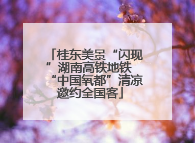 桂东美景“闪现”湖南高铁地铁 “中国氧都”清凉邀约全国客