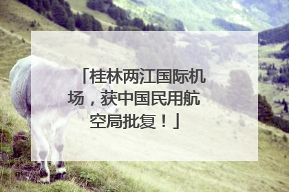 桂林两江国际机场，获中国民用航空局批复！