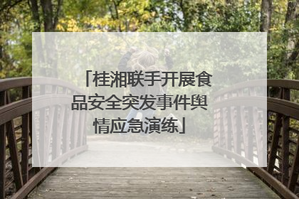 桂湘联手开展食品安全突发事件舆情应急演练