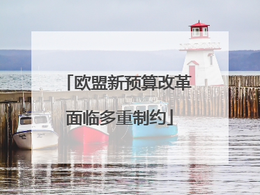 欧盟新预算改革面临多重制约