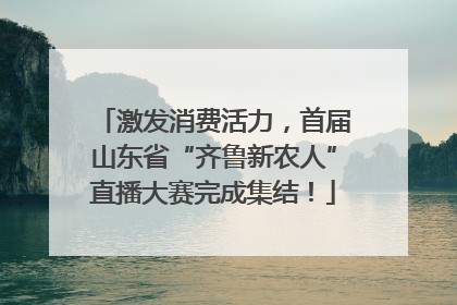 激发消费活力，首届山东省“齐鲁新农人”直播大赛完成集结！