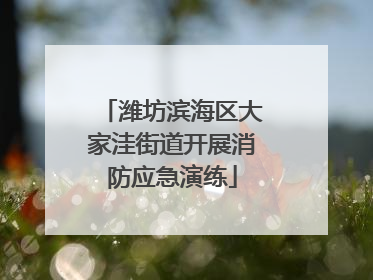 潍坊滨海区大家洼街道开展消防应急演练