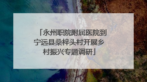 永州职院附属医院到宁远县桑梓头村开展乡村振兴专题调研