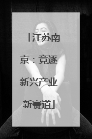 江苏南京：竞逐新兴产业新赛道