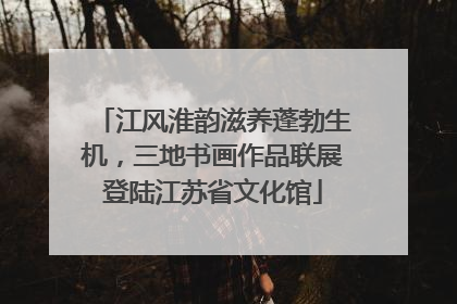 江风淮韵滋养蓬勃生机，三地书画作品联展登陆江苏省文化馆
