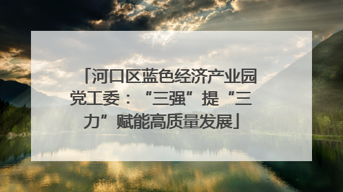 河口区蓝色经济产业园党工委：“三强”提“三力”赋能高质量发展