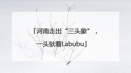 河南走出“三头象”，一头驮着Labubu