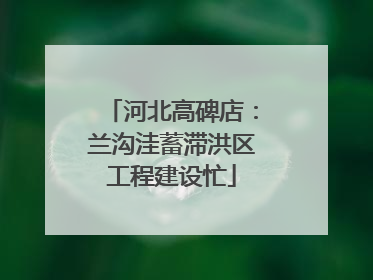 河北高碑店：兰沟洼蓄滞洪区工程建设忙