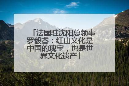 法国驻沈阳总领事罗毅睿：红山文化是中国的瑰宝，也是世界文化遗产