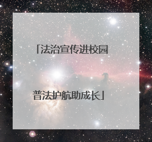 法治宣传进校园 普法护航助成长