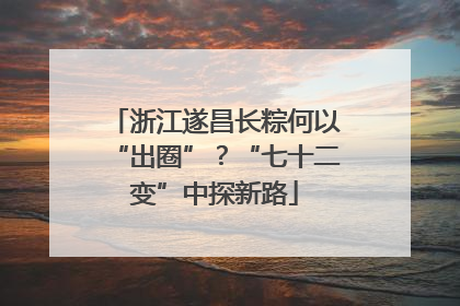 浙江遂昌长粽何以“出圈”？“七十二变”中探新路