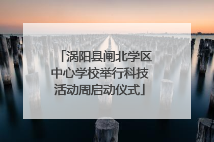 涡阳县闸北学区中心学校举行科技活动周启动仪式