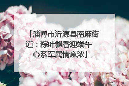 淄博市沂源县南麻街道：粽叶飘香迎端午 心系军属情意浓
