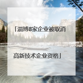淄博8家企业被取消高新技术企业资格