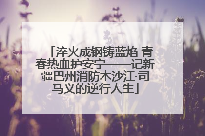 淬火成钢铸蓝焰 青春热血护安宁——记新疆巴州消防木沙江·司马义的逆行人生