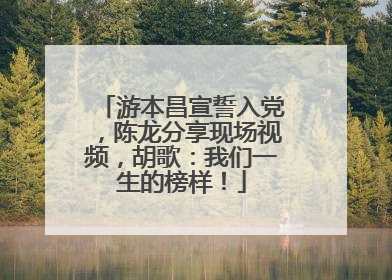 游本昌宣誓入党，陈龙分享现场视频，胡歌：我们一生的榜样！