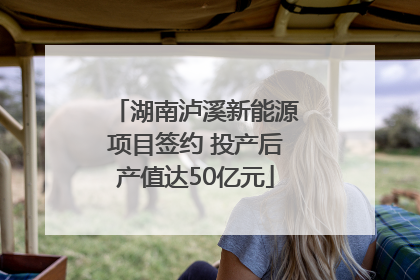 湖南泸溪新能源项目签约 投产后产值达50亿元