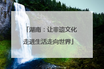湖南：让非遗文化走进生活走向世界