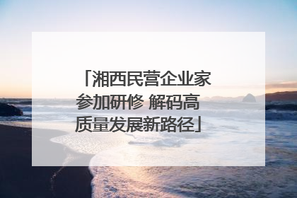 湘西民营企业家参加研修 解码高质量发展新路径
