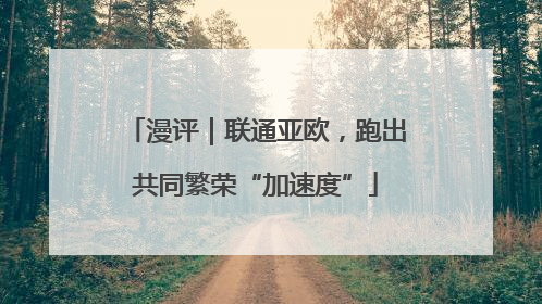漫评｜联通亚欧，跑出共同繁荣“加速度”