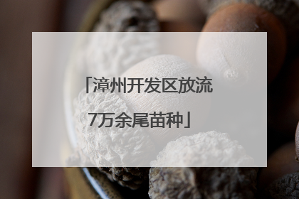 漳州开发区放流7万余尾苗种