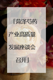 菏泽芍药产业高质量发展座谈会召开