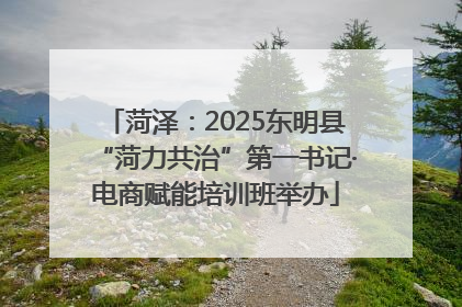 菏泽：2025东明县“菏力共治”第一书记·电商赋能培训班举办