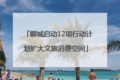 聊城启动12项行动计划扩大文旅消费空间