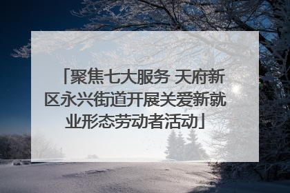聚焦七大服务 天府新区永兴街道开展关爱新就业形态劳动者活动