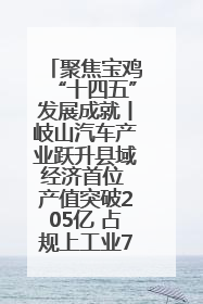 聚焦宝鸡“十四五”发展成就丨岐山汽车产业跃升县域经济首位 产值突破205亿 占规上工业75%