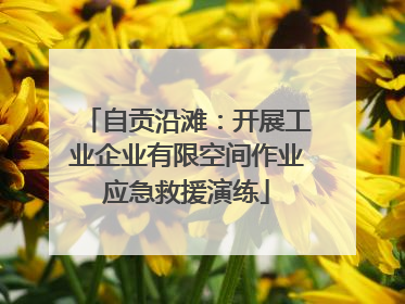 自贡沿滩：开展工业企业有限空间作业应急救援演练