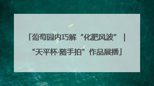 葡萄园内巧解“化肥风波”｜“天平杯·随手拍”作品展播