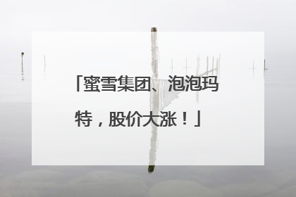 蜜雪集团、泡泡玛特，股价大涨！