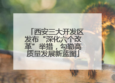 西安三大开发区发布“深化六个改革”举措，勾勒高质量发展新蓝图