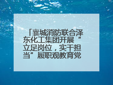 襄城消防联合泽东化工集团开展“立足岗位，实干担当”履职观教育党建联学活动