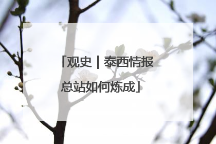 观史｜泰西情报总站如何炼成